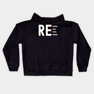 Recycle Reuse Renew Rethink Kids Hoodie